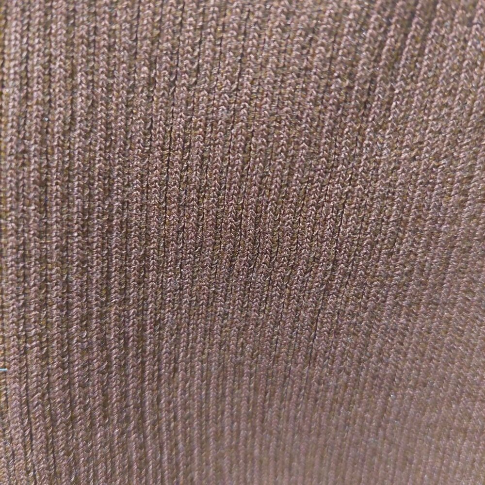 NWT Commesne Women's XL Brown Ribbed Crop Tank Top Very Stretchy - Picture 6 of 7